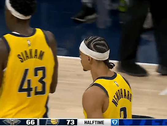 半场：步行者73-66领先鹈鹕，威廉森8投8中砍21分5助攻